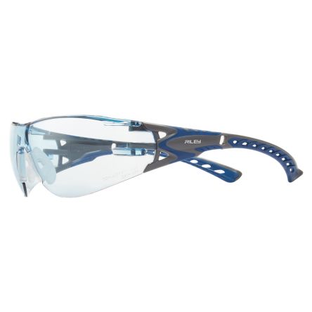Riley Evo Small Anti-Mist UV Safety Spectacles, Blue Polycarbonate Lens, Vented