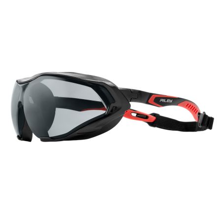 Riley Sparta Pro Anti-Mist UV Safety Glasses, Grey Polycarbonate Lens, Vented