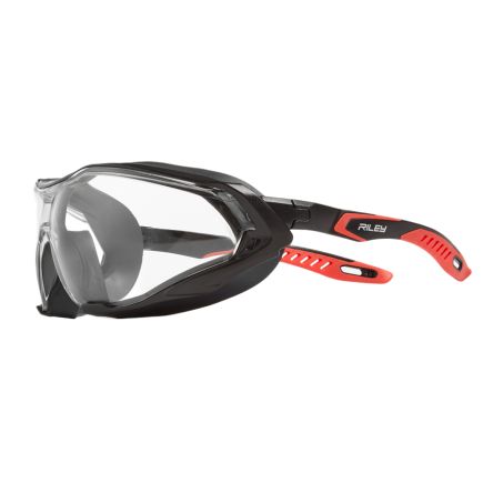 Riley Sparta Pro Anti-Mist UV Safety Glasses, Clear Polycarbonate Lens, Vented