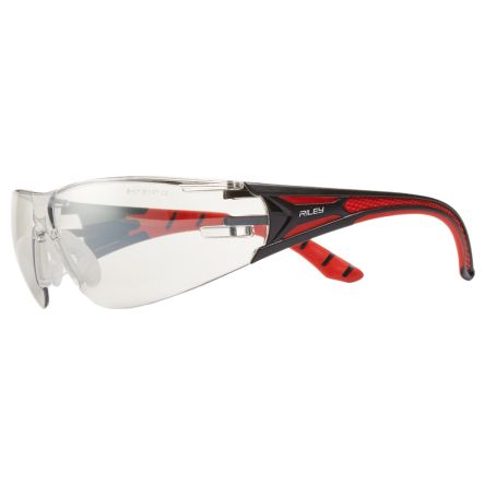 Riley Stream Anti-Mist UV Safety Spectacles, Grey Polycarbonate Lens, Vented