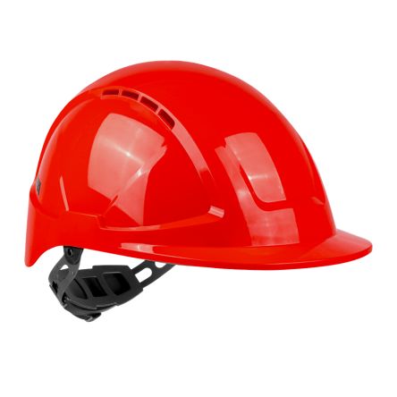 Skytec RADIUS Red Safety Helmet, AdjustableVentilated