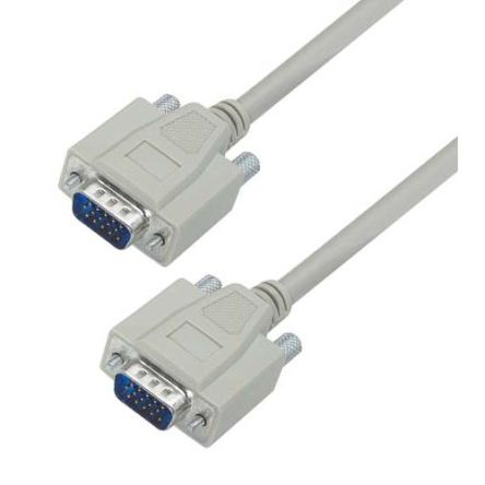 L-Com Male D-Sub to Male D-Sub Serial Cable, 2.5ft Polyester, CHD Series
