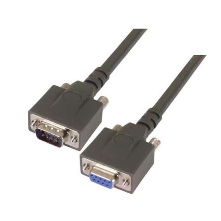 L-Com Male DB9 to Female DB9 Serial Cable, 5ft PVC, CPM Series