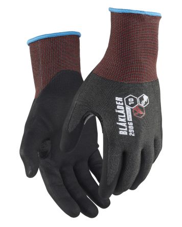 Blaklader 2986 Black Nitrile Foam Cut Resistant Gloves, Size 9, Nitrile Coating