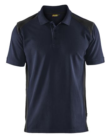 Blaklader 332410508699 Navy Blue - Black 40% Polyester, 60% Cotton Polo Shirt, UK- XXL, EUR- XXL