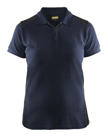 Blaklader 339010508699 Navy Blue - Black 40% Polyester, 60% Cotton Polo Shirt, UK- XS, EUR- XS