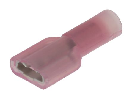 Molex 19005 Red Nylon Female Spade Connector, Quick Disconnect, 4.75 x 0.81mm Tab Size