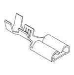Molex 35718 Silver Uninsulated Female Spade Connector, Quick Disconnect, 4.75 x 0.51mm Tab Size