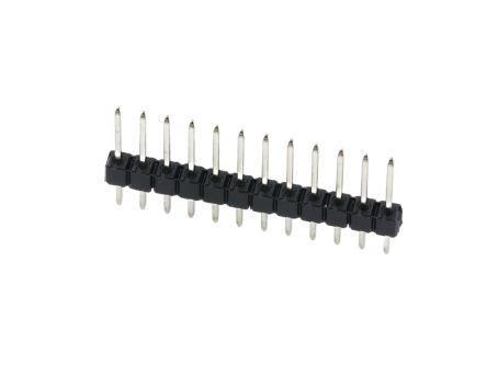 Molex 42375 Series Vertical Through Hole PCB Header Pin, 12 Contact(s), 2.54mm Pitch, 1 Row(s), Unshrouded