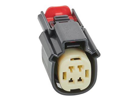 Molex, 33472 Connector Housing Receptacle Grey Cable Mount 4 Way, Crimp Termination 33472-4104