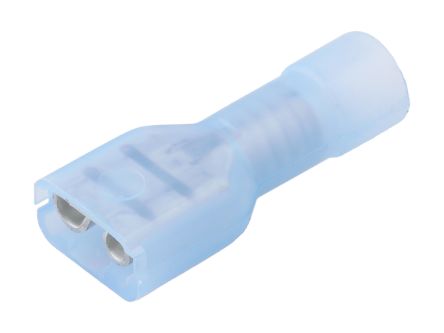 Molex 19003 Blue Insulated Female Spade Connector, Quick Disconnect, 4.75 x 0.51mm Tab Size