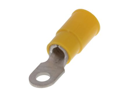 Molex Insulated Ring Terminal, M3-3.5 Stud Size, Yellow