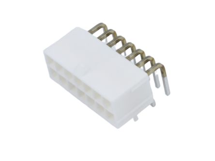 Molex 5569 Series Right Angle PCB Mount PCB Header, 14 Contact(s), 4.2mm Pitch, 2 Row(s), Shrouded