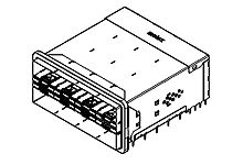 Molex zSFP+ I/O Connector Receptacle 8-Port 160-Position, 171224-4011