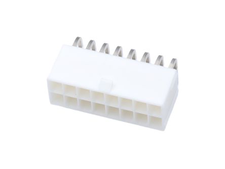 Molex 5569 Series Right Angle PCB Mount PCB Header, 16 Contact(s), 4.2mm Pitch, 2 Row(s), Shrouded