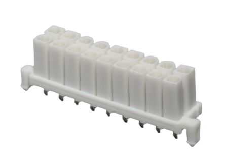 Molex 42385 Series Vertical Through Hole PCB Header Pin, 18 Contact(s), 4.2mm Pitch, 2 Row(s), Shrouded