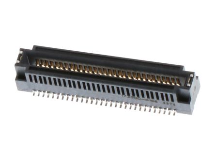 Molex 1733 Series Vertical Female Edge Connector, Edge Mount, 60-Contacts, 0.8mm Pitch, Surface Mount Termination