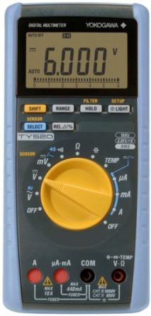 Yokogawa TY520/TE/NB2 Digital, LCD Digital Multimeter, True RMS, 10A ac Max, 10A dc Max, 1000V ac Max