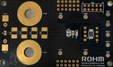 ROHM BD14230FVJ-EVK-001Evaluation Board Evaluation Board for BD14230FVJ-EVK-001 Measures Voltage Drops Across Shunt