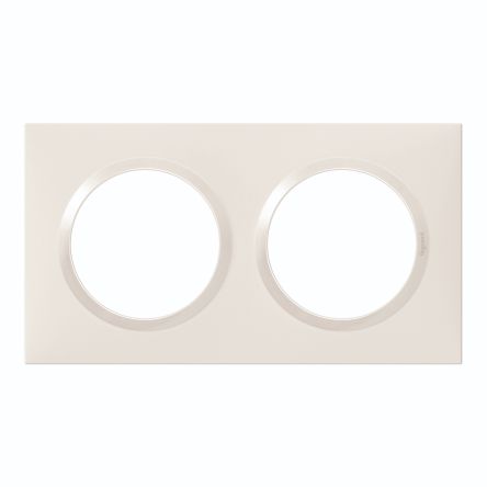 Legrand White 2 Gang Cover Plate Plastic Faceplates & Mounting Plates