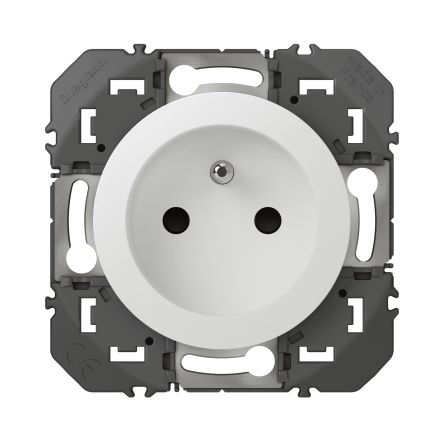 Legrand 6003 White Plug Socket, 2 Poles, 16A, Indoor Use