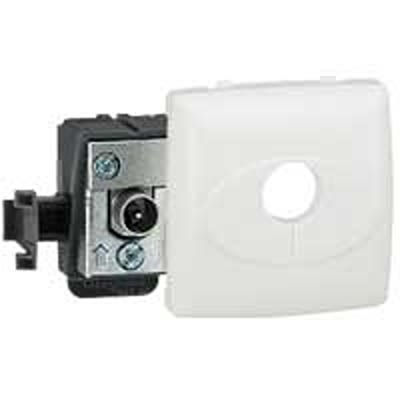 Legrand Pin & Socket Contacts White Female 1 Outlet TV Aerial Connector, Surface Mount