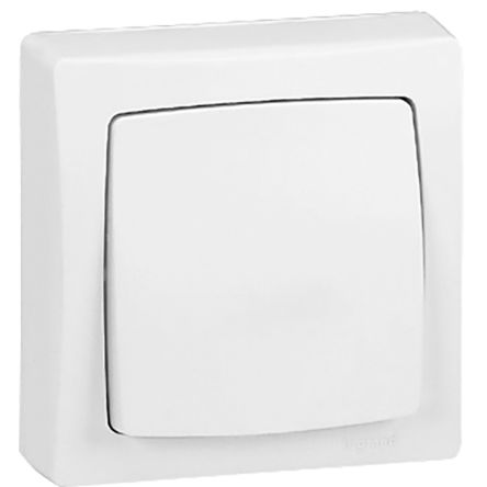 Legrand White Push Button Light Switch, 2 Way, 1 Gang, 0860