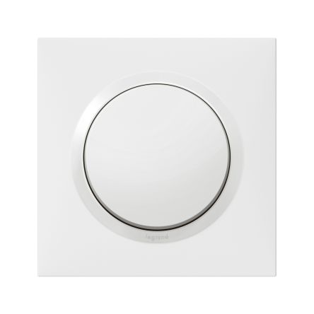 Legrand White Push Button Light Switch, 2 Way, 1 Gang, 6007