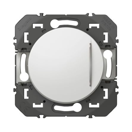 Legrand White Push Button Light Switch, 2 Way, 1 Gang, 6000