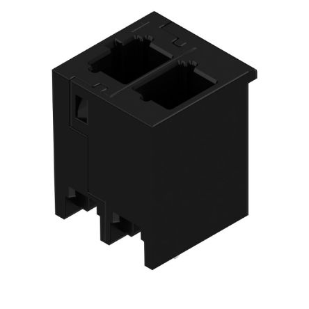 Weidmüller 8000072425 Series Straight Plug-In PCB Socket, 2-Contact, 1-Row, 5mm Pitch, Push In Termination