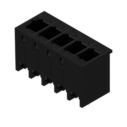 Weidmüller 8000072435 Series Straight Plug-In PCB Socket, 5-Contact, 1-Row, 5mm Pitch, Push In Termination
