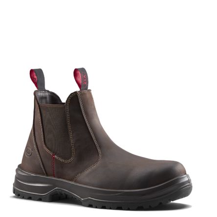 V12 Footwear Cotswold Brown Fibreglass Toe Capped Men's Safety Boots, UK 3, EU 36