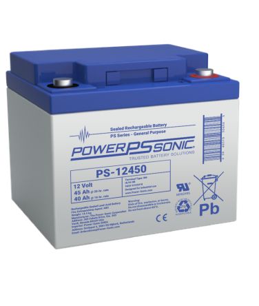 Power Sonic 12V M6 Sealed Lead Acid Battery, 45Ah