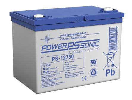 Power Sonic 12V M6 Sealed Lead Acid Battery, 78Ah