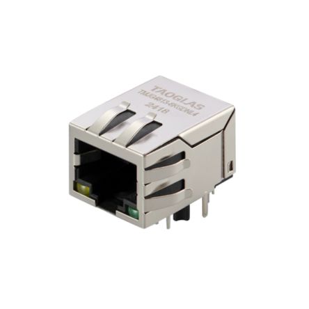 Taoglas TMJ Series Ethernet Connector, Surface Mount, EMI Shield Straight 1 Port 1 -Way