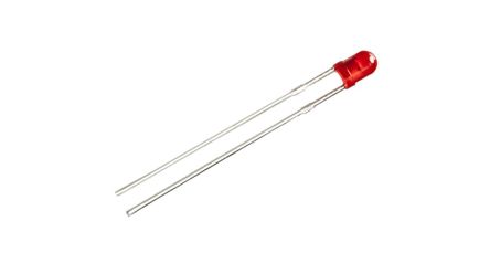 RND 2 V Red LED T1 (3 mm) Panel Mount, 135-00118