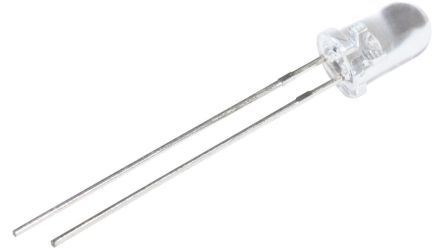 RND 3.6 V Blue LED T-1 3/4 (5mm) Through Hole, 135-00178