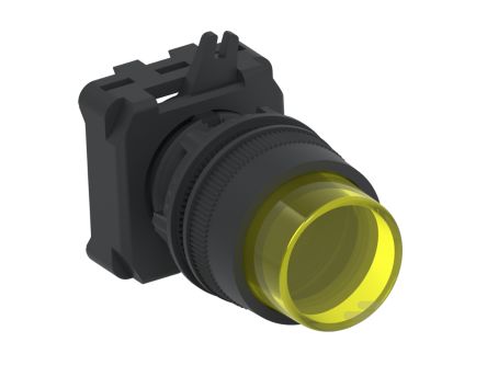 TE Connectivity ALCOSWITCH Series Illuminated Push Button Switch, Momentary, Panel Mount, 22.5mm Cutout, Yellow LED,