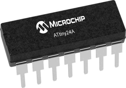 Microchip Mikrocontroller ATtiny24A AVR 8bit SMD 2 KB PDIP 14-Pin 20MHz 128 B RAM