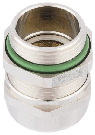 Lapp SKINTOP Series Metallic Nickel Plated Brass Cable Gland, M63 Thread, 34mm min., 45mm max., IP68