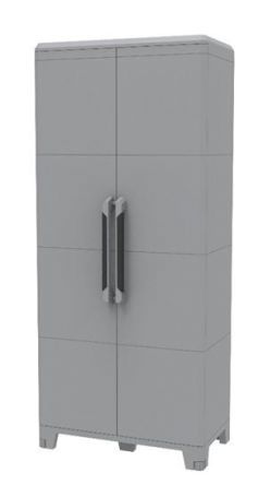 RS PRO Aufbewahrungsschrank, Typ Umwandlung Modular, Bodenmontage, 2 Tür/en, 3 Regal/e, Verriegelbar, Kunststoff