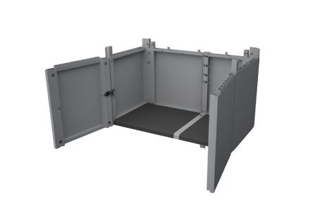 Rs Pro 2 Doors Plastic Lockable Floor Standing Tool Cabinet Rs