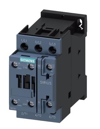 Siemens Contactor SIRIUS 3RT2 De 3 Polos, 1 NA + 1 NC, 50 A, Bobina 230 V Ac, 15 KW