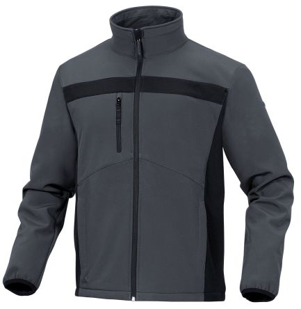 Delta Plus Softshell Jacke Elastan, Polyester Schwarz/Grau, Größe S
