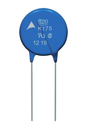 EPCOS Metalloxid-Varistor, 1.2nF, 150V, 95V, 25J, Metall / 50A, 4500A Max., 15.5 X 4 X 18.5mm, 4mm, L. 15.5mm