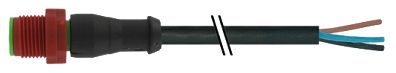Murrelektronik Limited Straight Female 4 Way M12 To Unterminated Power Cable, 3m