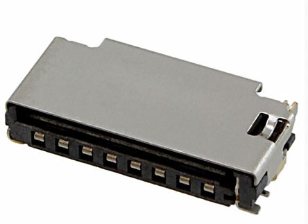 Molex Connettore Scheda Di Memoria Femmina, 8 Vie, 1 File, Passo 1.1mm, Montaggio Superficiale