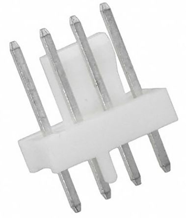 Molex KK 254 Stiftleiste Gerade, 4-polig / 1-reihig, Raster 2.54mm, Kabel-Platine, Lötanschluss-Anschluss, 4.0A, Nicht
