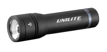Unilite UK-F4 Taschenlampe LED Schwarz Im Alu-Gehäuse, 450 Lm / 285 M, 129 Mm