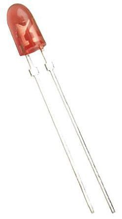 Broadcom LED, Rojo, 630 Nm, Vf= 2,4 V, 30 X 70°, Mont. Pasante, Encapsulado 5 Mm (T-1 3/4)